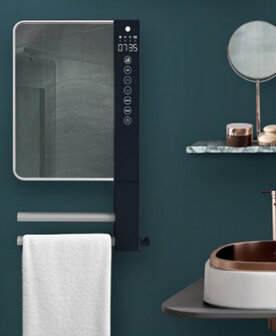 Radialight Windy mirror with towel holders ambience